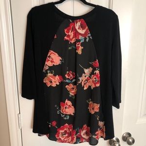 Black sweater with fun back